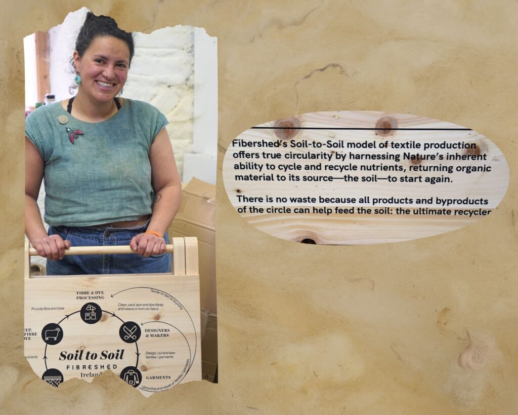 Natural Dye Artist Malú in her studio introducing Fibreshed Ireland